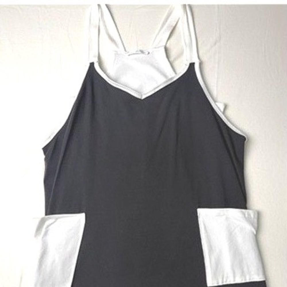Ces Femme Black White Colorblock Pocket romper